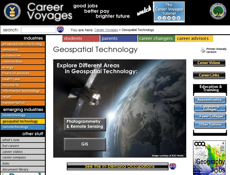 Career Voyages website