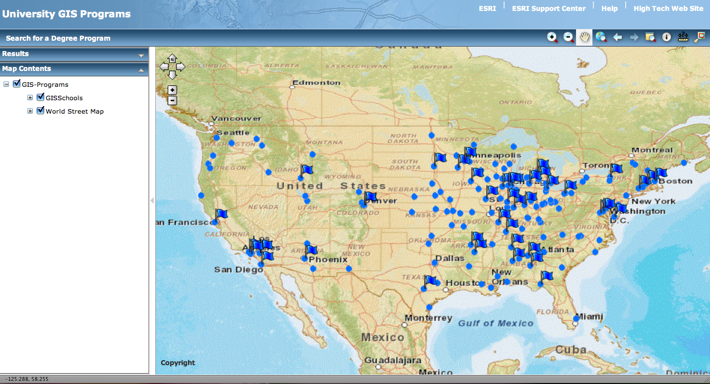 GIS University Programs web Site