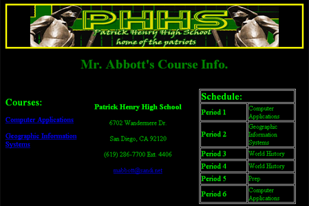 Patrick Henry High School GIS Program website