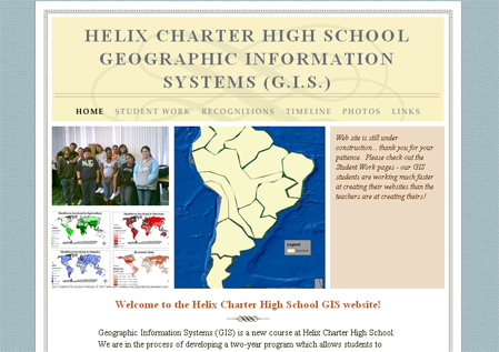 Helix High School GIS Program website