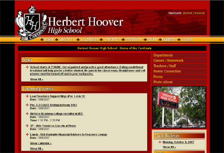 San Diego Hoover High School website