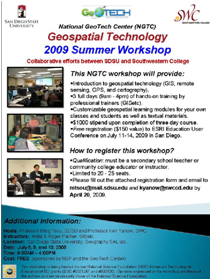 NGTC 2009 Summer Workshop at SDSU