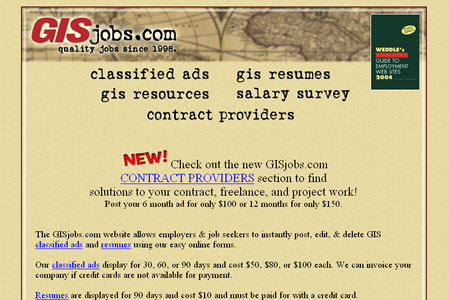 GISjobs website