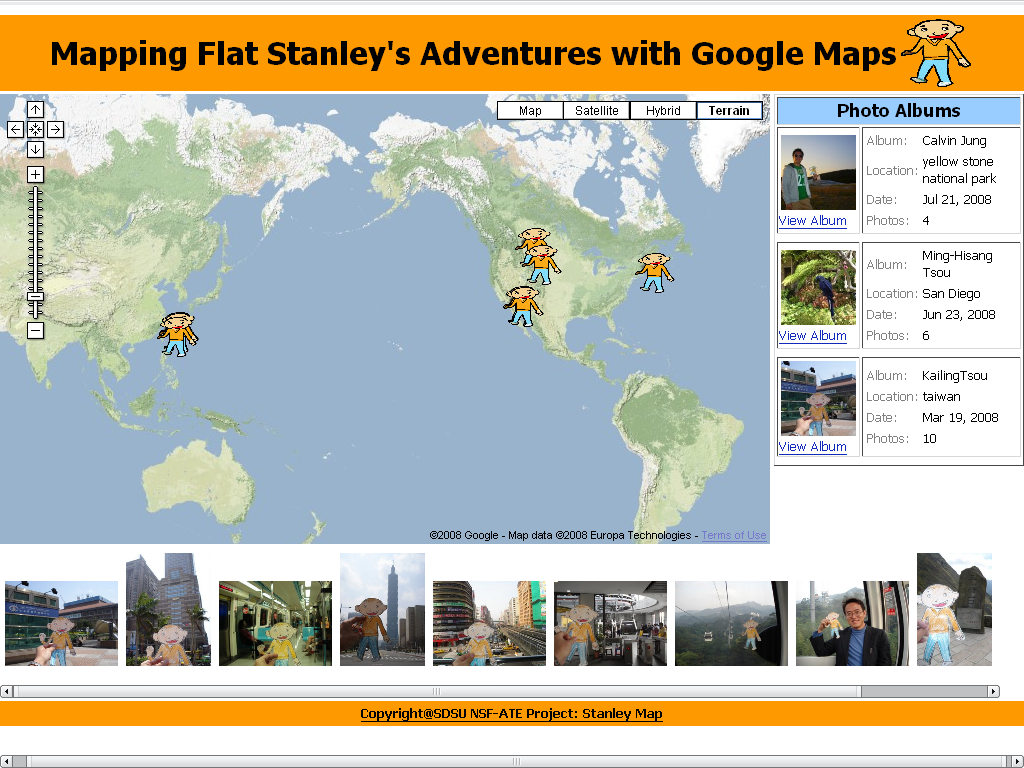 Flat Stanley Map